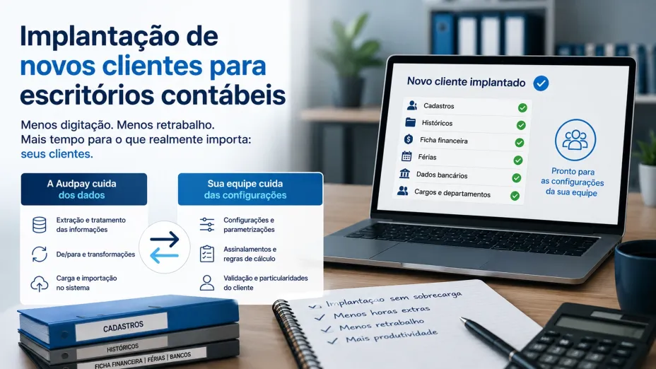 Implantação de novos clientes em escritórios contábeis: quanto tempo sua equipe ainda gasta cadastrando dados manualmente?