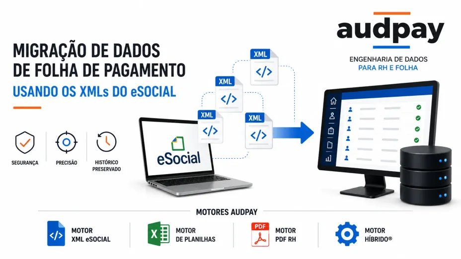 Migração de Dados de Folha de Pagamento usando os XMLs do eSocial