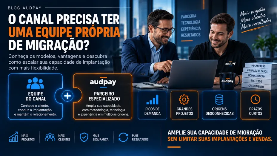 O Canal precisa ter uma equipe própria de migração de dados?