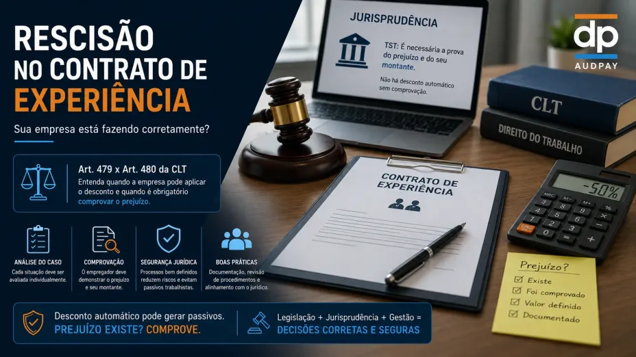 Rescisão no Contrato de Experiência: a empresa pode descontar automaticamente o art. 480 da CLT?