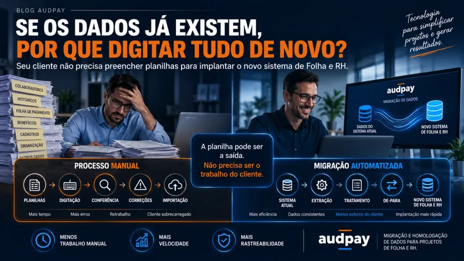 Seu cliente precisa preencher planilhas para implantar o novo HCM? Existe outra forma