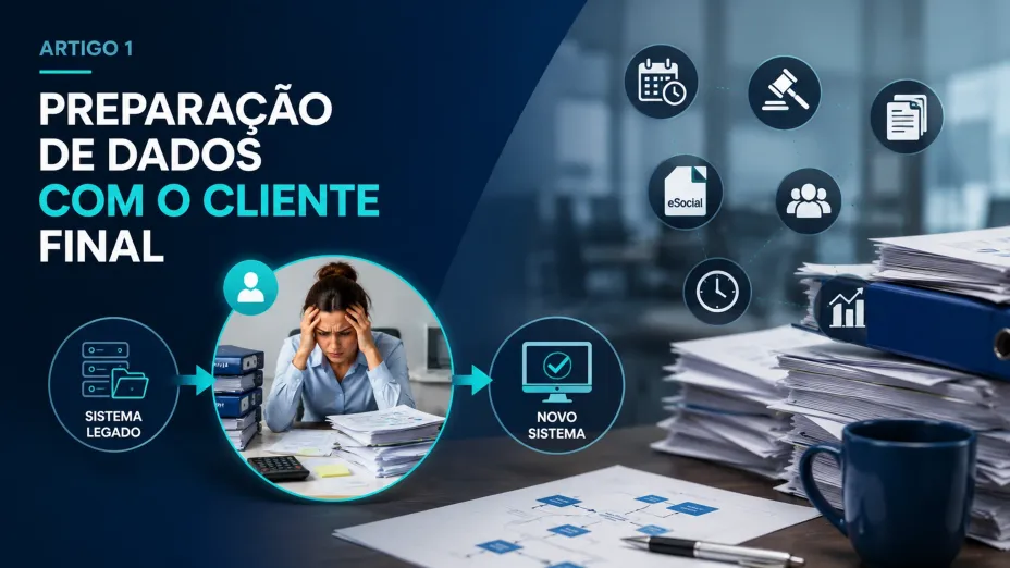 Sua empresa vai implantar um novo sistema de folha. Quem será responsável por preparar os dados?