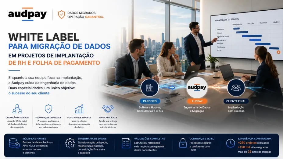 White Label para Migração de Dados em Projetos de Implantação de RH e Folha de Pagamento